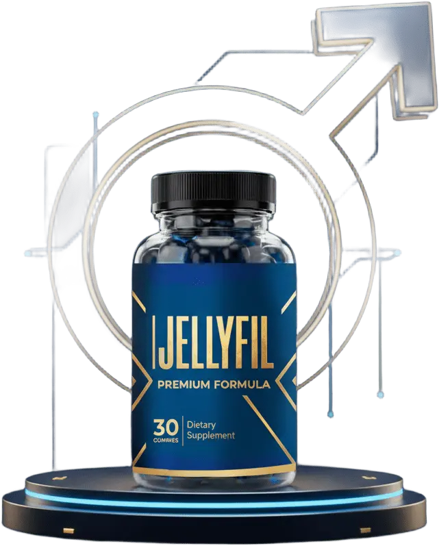 JellyFil premium formula bottle for men's vitality support